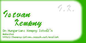 istvan kempny business card